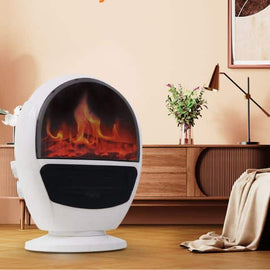ELYTHRAET-Portable Mini Electric Fan Heater with Simulated Flame