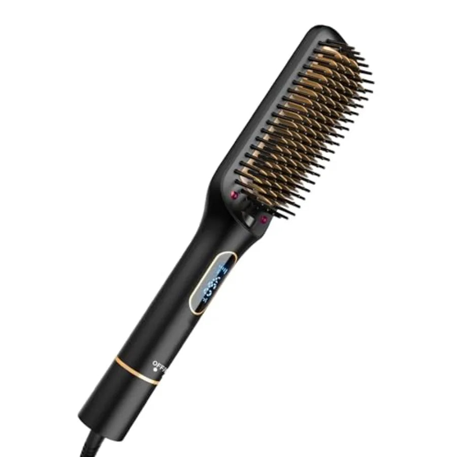 ELYTHRAET-Ionic Hair Straightening Brush with LED Display Screen