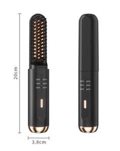 ELYTHRAET-Hair Straightener Brush Fast Heated Electric Hair Brushes Multifunctional Wireless Hot Comb