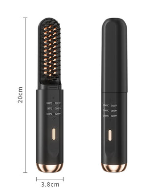 ELYTHRAET-Hair Straightener Brush Fast Heated Electric Hair Brushes Multifunctional Wireless Hot Comb