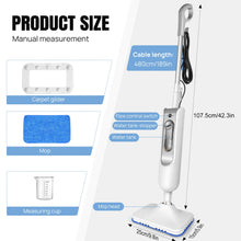 Load image into Gallery viewer, ELYTHRAET-12 IN 1 Electric Steam Mop with 120 Degree Rotatable Head for Floor Cleaning,5000W Steam Cleaner 400ML Water Tank Handheld Mop